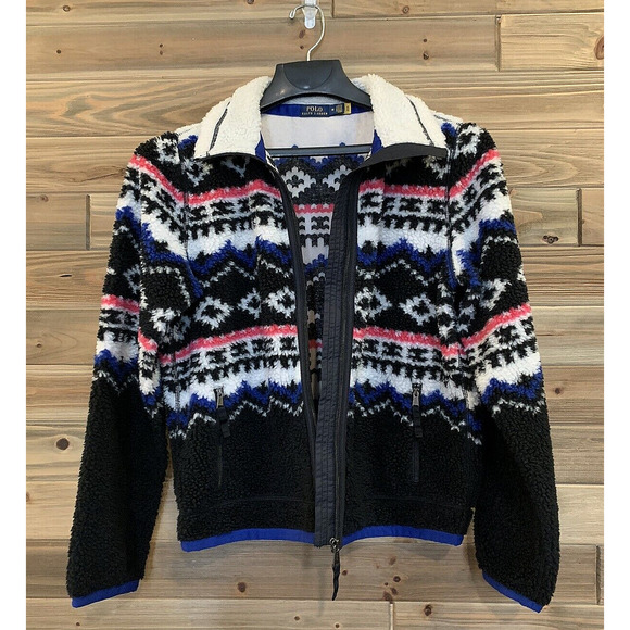 POLO RALPH LAUREN Full Zip Sherpa Fleece Jacket MSRP $228 Women's Size M - Picture 2 of 12